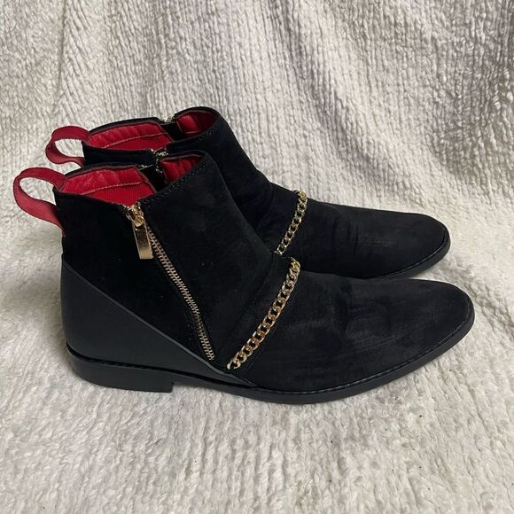 Tayno Chelsea Boot The Chain B,Crafted with a black faux suede chain accent SZ13 main image 6